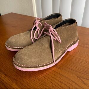 Veldskoen Heritage Uhambo Chukka Boots Pink Sole Suede Lace Up Women’s Size 6